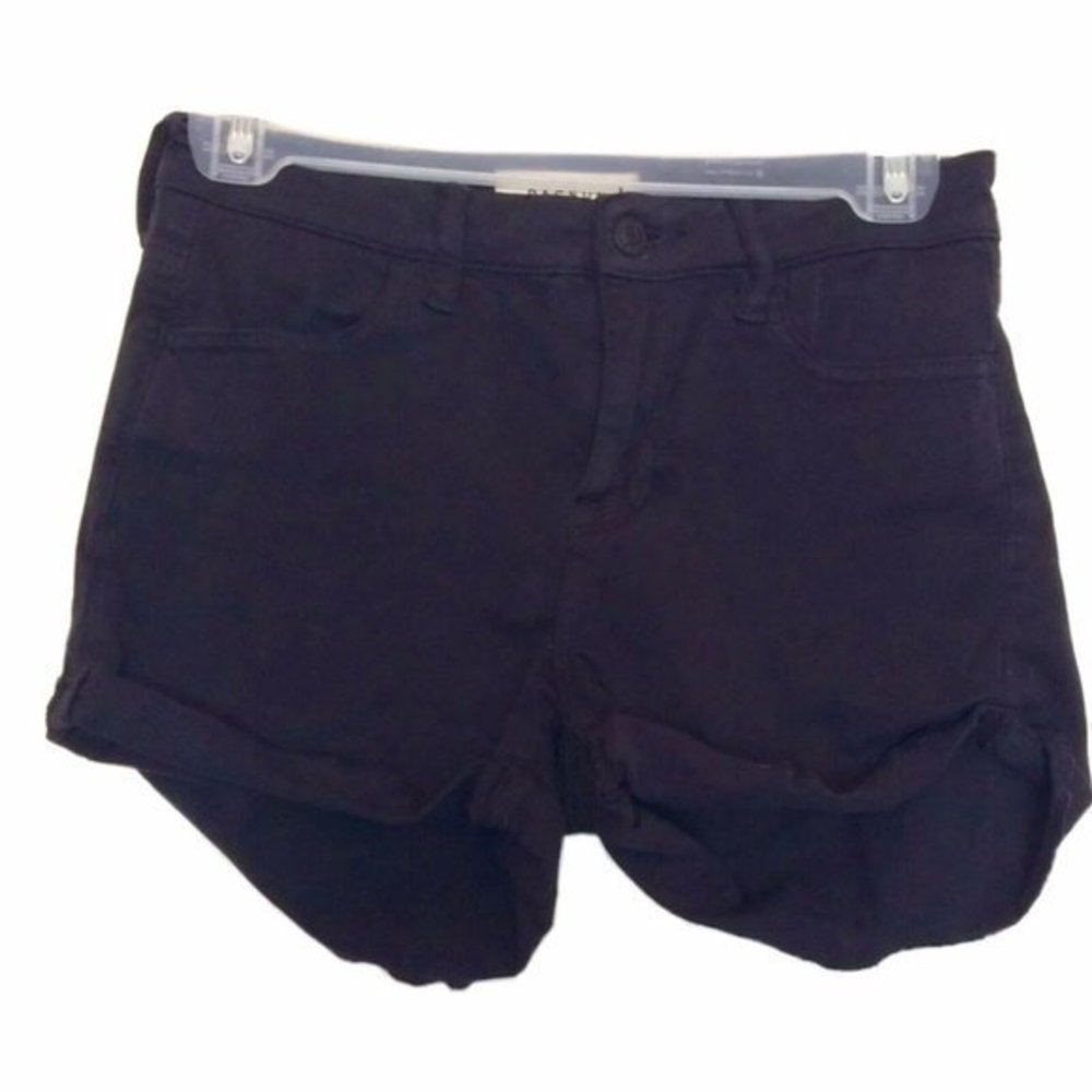 PAC SUN Womens Supper Stretch Shortie Shorts Size 25 Black Cotton Rayon Spandex